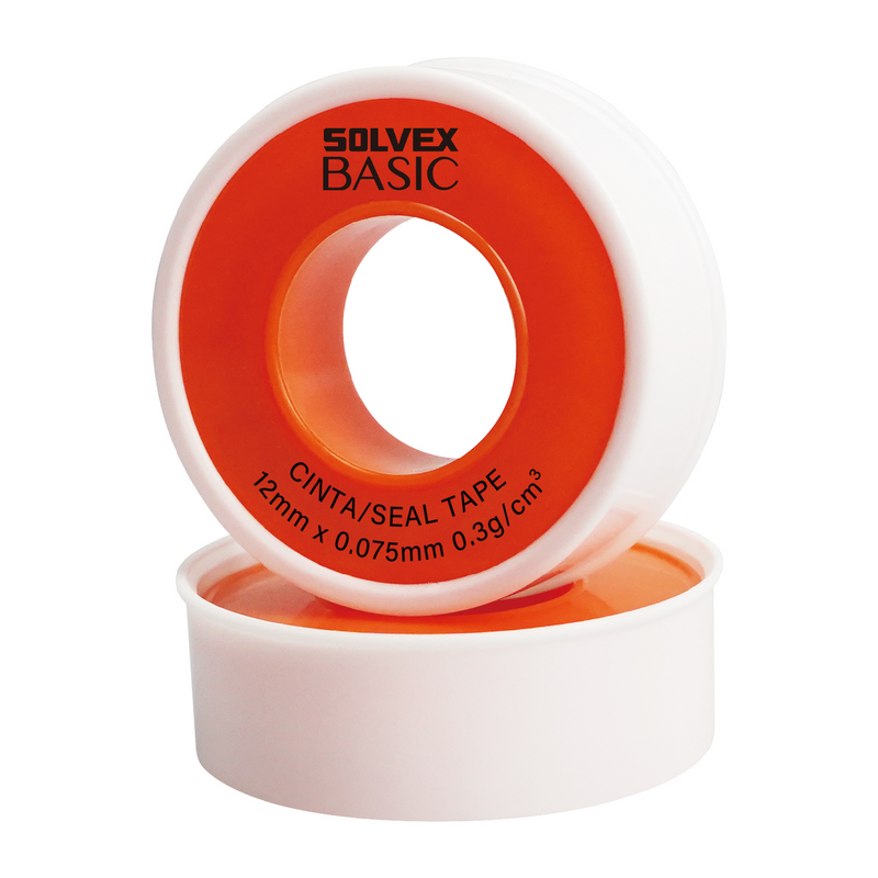 Cinta de Teflón 1/2" x 7m. Sellador de conexiones y Roscas. Tape de teflón.