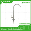 Llave para Filtro de Agua de Cocina. Acabado Satinado Cepillado. Grifo con Conexión Rápida 1/4" x 1/4" y Adaptador 1/4" x 1/2".