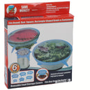 Fundas de silicona reutilizables para alimentos tapas elásticas grado alimenticio. Set de 6 piezas. Tapas de Silicona de Cocina