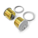 Cilindro Mortise Cuerpo Bronce Heavy Duty 1-5/32_ Blanco  (Incluye 2 Llaves) Viene En Par.