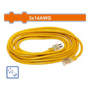 Extensión Eléctrica Polarizada 3X14awg. 125Volt-60Hz. Long: 30M. Corriente 13A.