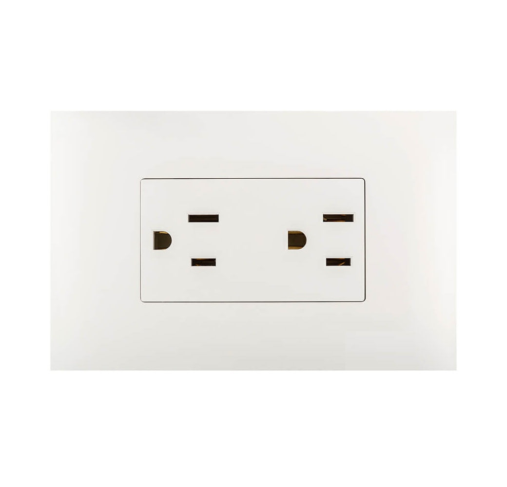 Tomacorriente doble 15 Amperios-125Volt 60Hz color blanco