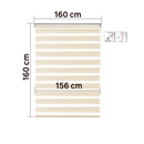 Persiana Roller Enrollable Eclipse BEIGE DUAL 160X160CM INSPIRE (Calidad Profesional)