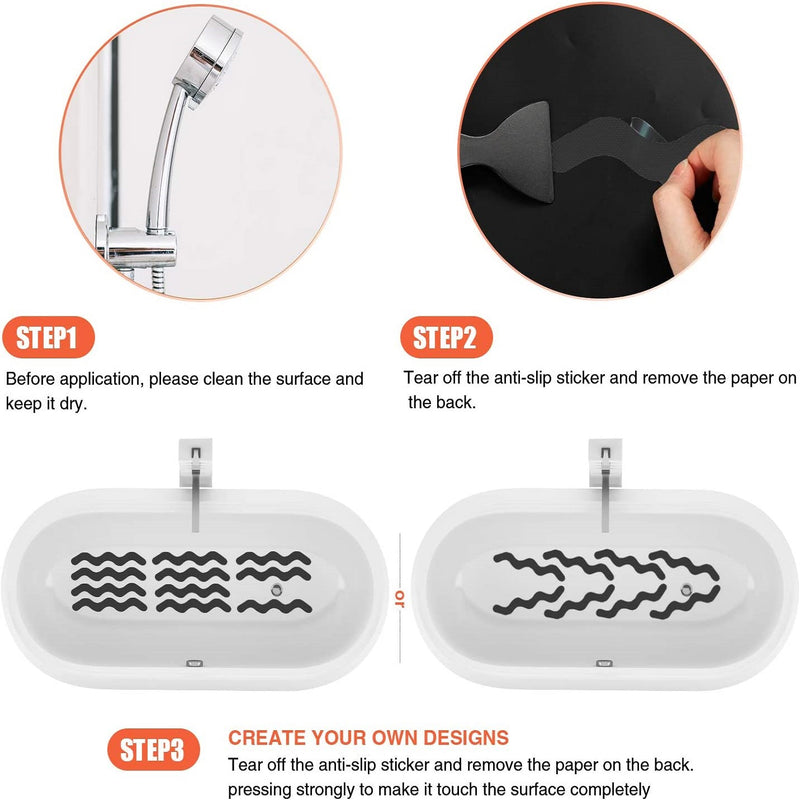 Pegatina Adhesivo antiresbalante para ducha, 24 tiras sticker