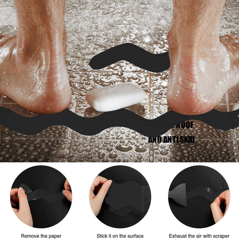 Pegatina Adhesivo antiresbalante para ducha, 24 tiras sticker