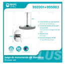 Ducha Para Empotrar. Juego de Mezcladora Monomando Con Regadera Redonda De 10”. Color Cromado. Garantía de por vida.