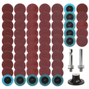 Discos Abrasivos 2” con Mandril 1/4” (Set de 60 piezas). Lijas de Grano 36 a 240 para Taladro. Discos Flap.