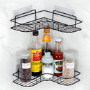 Repisas de baño pared de dos niveles. Estantes flotantes. Tablillas color negro. (Set de 2 piezas) Para baño. Esquinera de ducha.