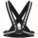 Arnés reflectivo. Chaleco de seguridad ajustable. Color negro.