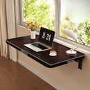 Mesa De Pared Plegable. 80Cm X 40Cm Color Chocolate. Escritorio Plegable Montado En Pared. Mesón Flotante. Repisa.