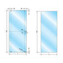 Puerta de baño Aqua Negra 90° 1500x1500x1850mm (NO INCLUYE VIDRIO SOLO HERRAJES Y PERFIL)