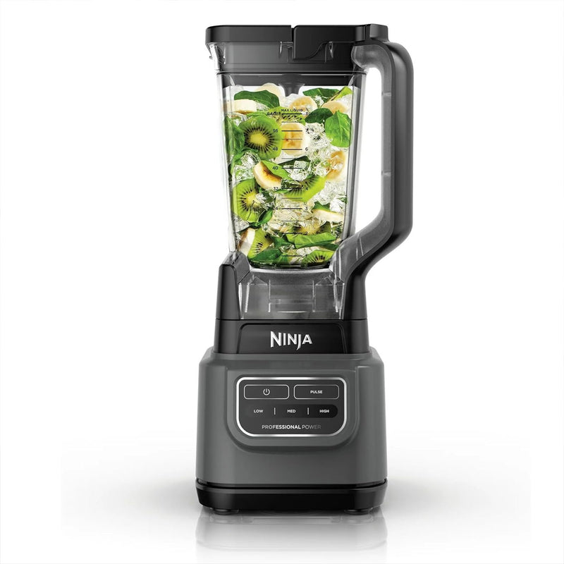 Licuadora Ninja Classic. Batidora BE200 de 1000 W. Baja, media, alta velocidad, jarra de 72 onzas, cuchillas de trituración total.