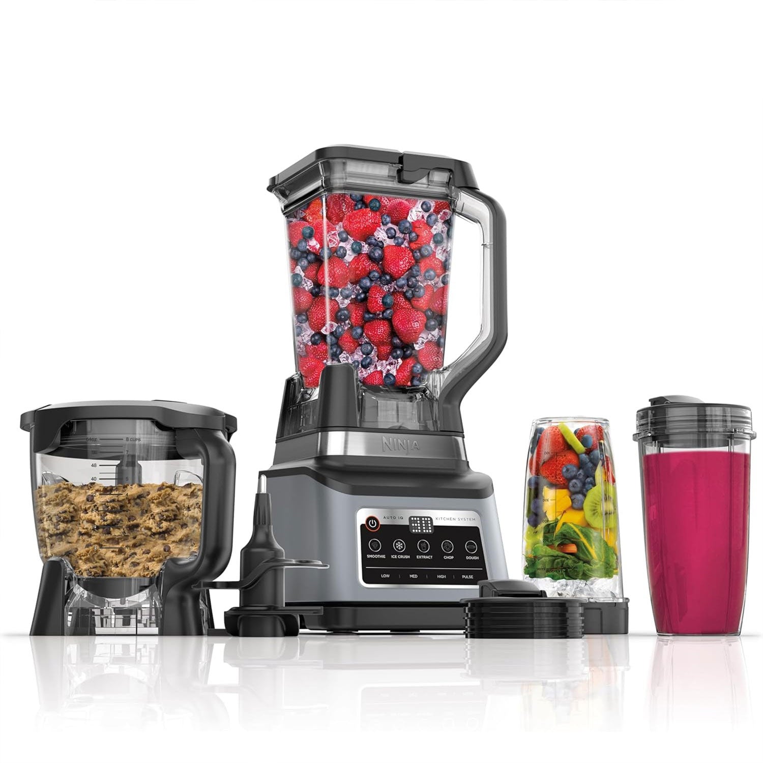 Licuadora 3 en 1 Professional Plus Kitchen System. Sistema de cocina BN801 de 1400 W. 4 Velocidades y 5 programas iQ.