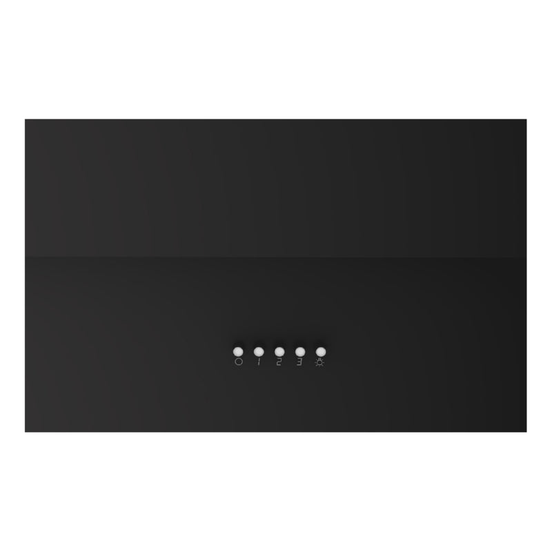 Campana Extractora 60 cm  Vidrio Negro Curvo 3 Paneles, Motor 500 m³/h, 110V