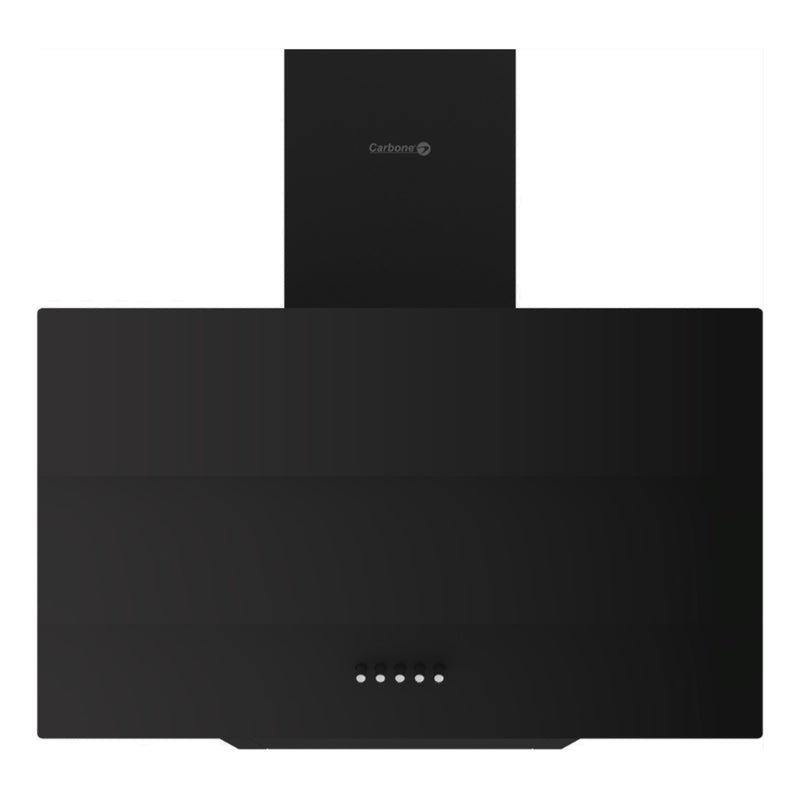 Campana Extractora 60 cm  Vidrio Negro Curvo 3 Paneles, Motor 500 m³/h, 110V