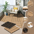 Baldosas Deck WPC 30x30 cm Pack 8 Piezas. Piso Exterior Madera Plástico PP Resistente al Agua y UV. Sistema Encaje Fácil. Uso Jardín Terraza Patio Color Natural