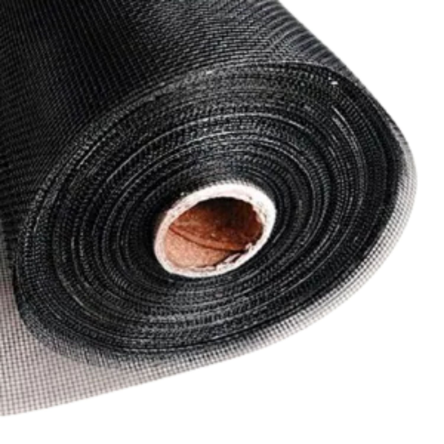 Rollo mosquitera negra 1.25x30m malla 18x18 anti-UV PP+PE resistente para ventanas y puertas