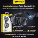Gafas Inteligentes con Audio Bluetooth 5.4. Lentes de Sol con Altavoces Integrados y Asistente IA. Smart Glasses con Traducción en Tiempo Real y Control Táctil.