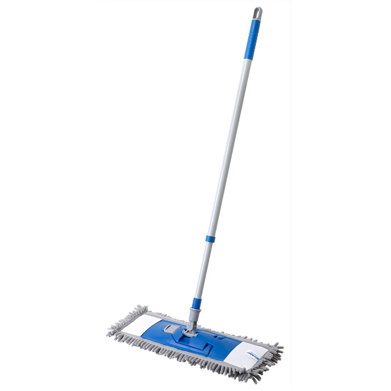 Lampazo Mopa Plana (40cm) con Mango Telescópico 73–130cm. Trapeador de Microfibra para Pisos.
