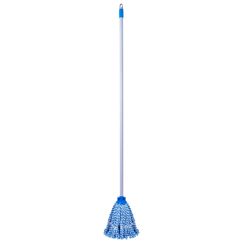 Trapeador de Hilo de Poliéster. Mopa Absorbente para Limpieza. Lampazo con Mango Metálico de 120cm.