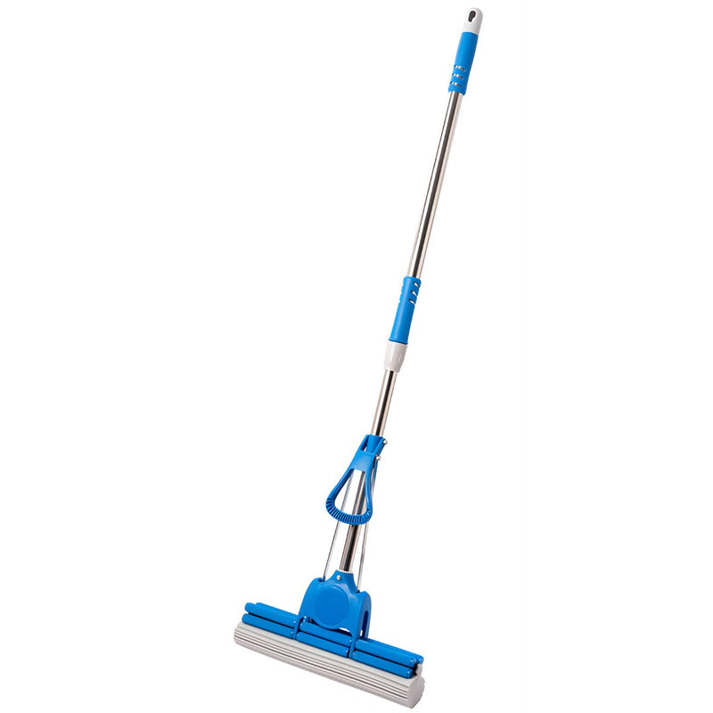 Lampazo Mopa de Esponja PVA con Escurridor (33cm). Trapeador Absorbente con Mango Telescópico 88–115cm.