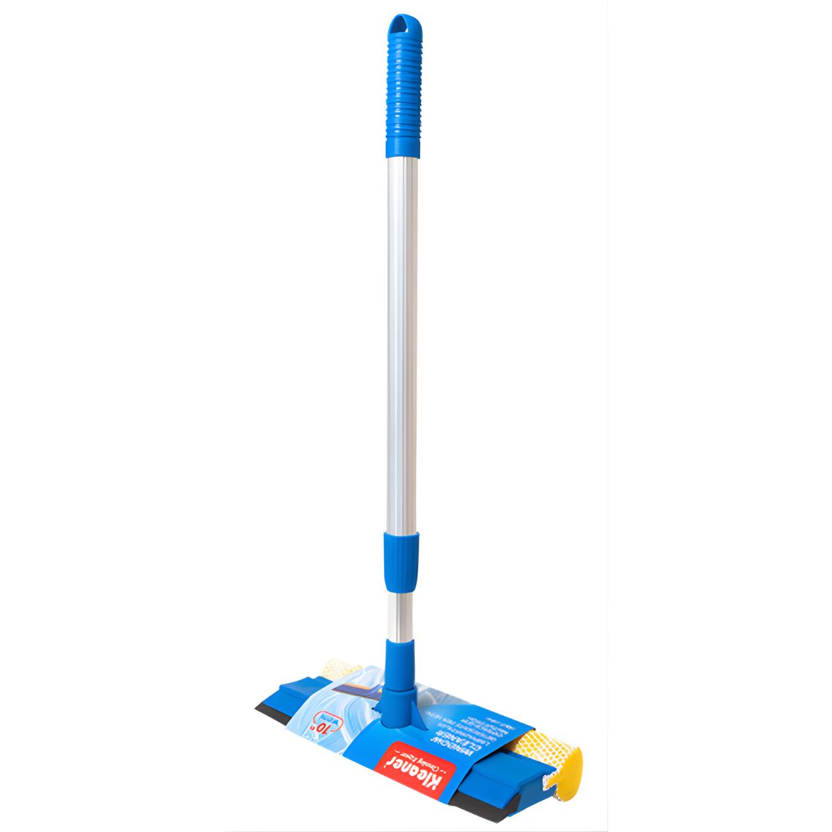 Limpiador de vidrios 2 en 1 con Mango Telescópico (45–73cm). Limpiador de Ventanas con Esponja y Escurridor de 25cm.