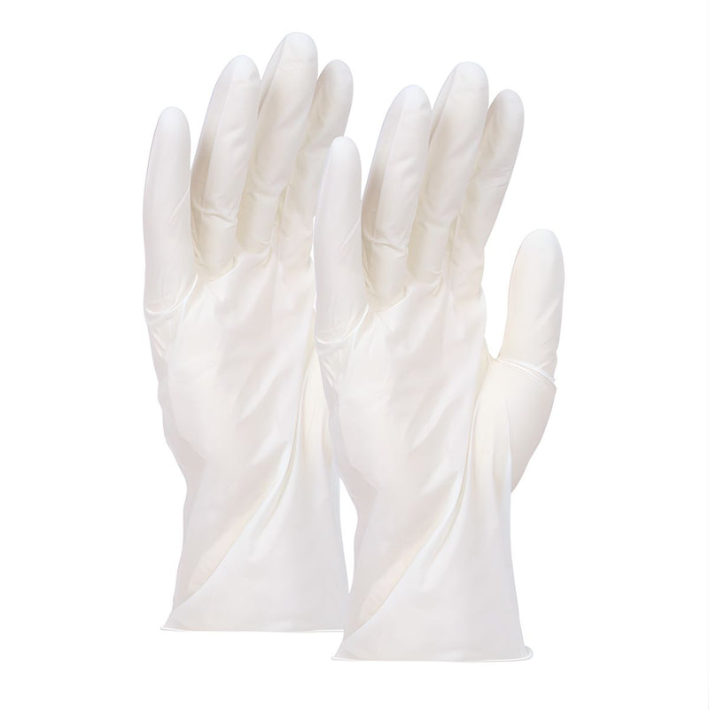 Guantes Desechables de Nitrilo (25 Pares) Talla L. Color Blanco.