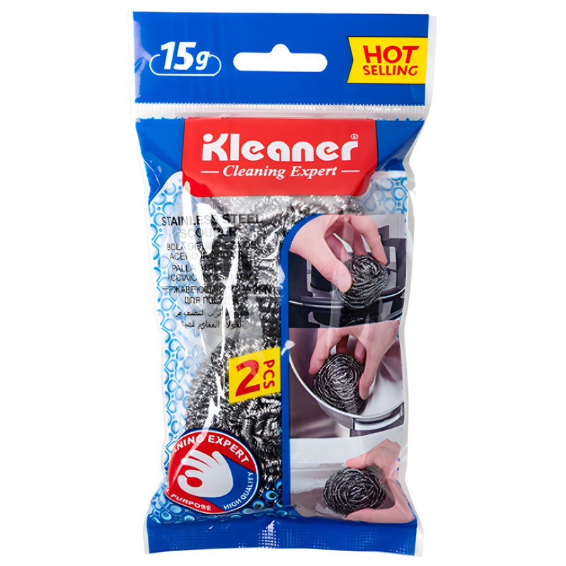 Brillo para Fregar (15g). Pack de 2 unidades. Fibra Metálica de Acero Inoxidable.