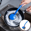 Brillo Fregar con mango largo (22.5cm). Estropajo de Acero con Asa. Fibra metálica.