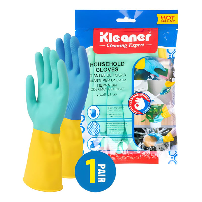 Guantes de Limpieza de Látex Reutilizables (1 Par).
