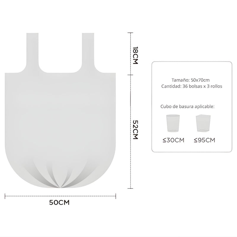 Bolsas De Basura De 15 Litros. (Pack De 60 Unidades) Bolsas De Residuo 50Cm x 70Cm. Cartuchos 4Gal.