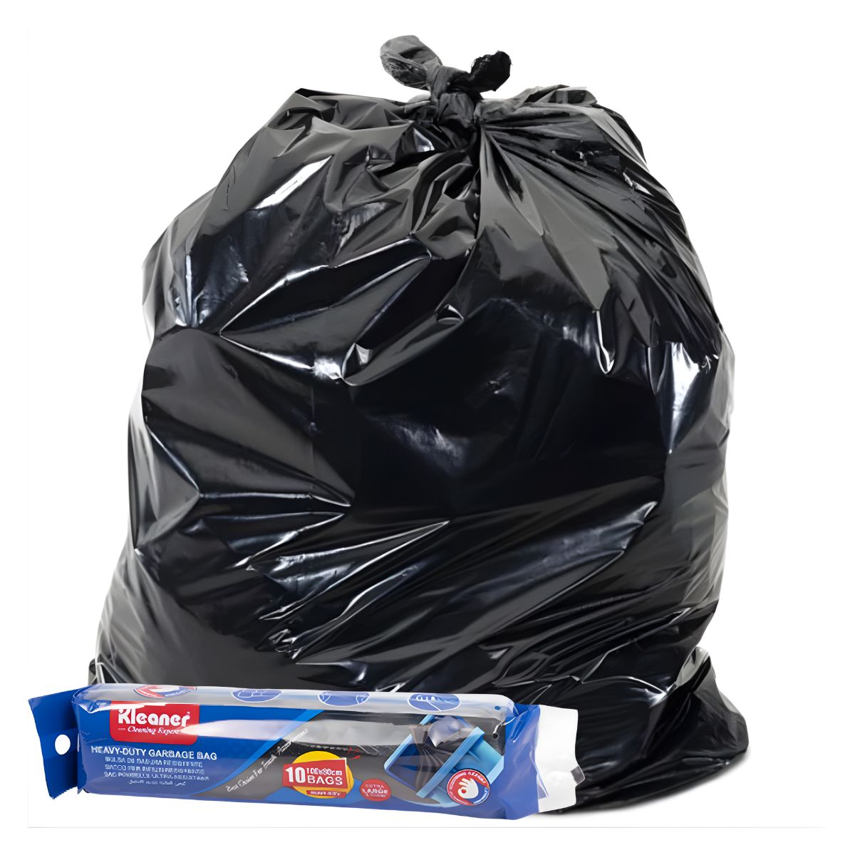 Bolsas de Basura Extra Grandes Color Negro 100×80cm. Pack de 10 Unidades. Bolsas Resistentes para Desechos Pesados. Cartuchos.