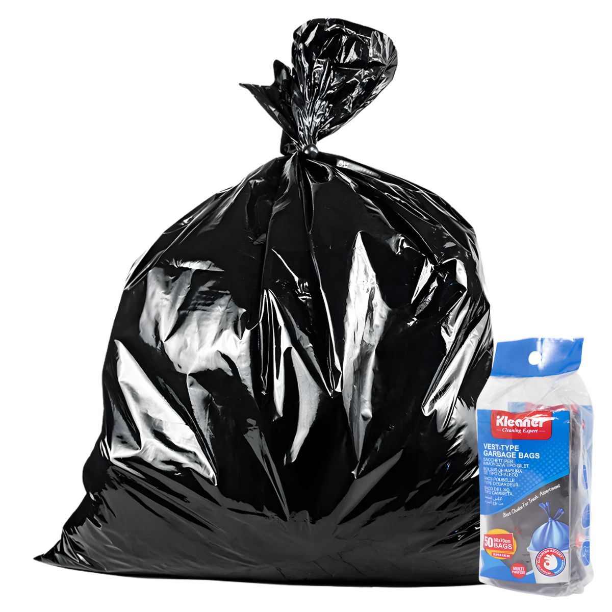 Bolsas De Basura Negras (Pack De 50 Unidades). Bolsas de residuo 50x70cm. Cartuchos.