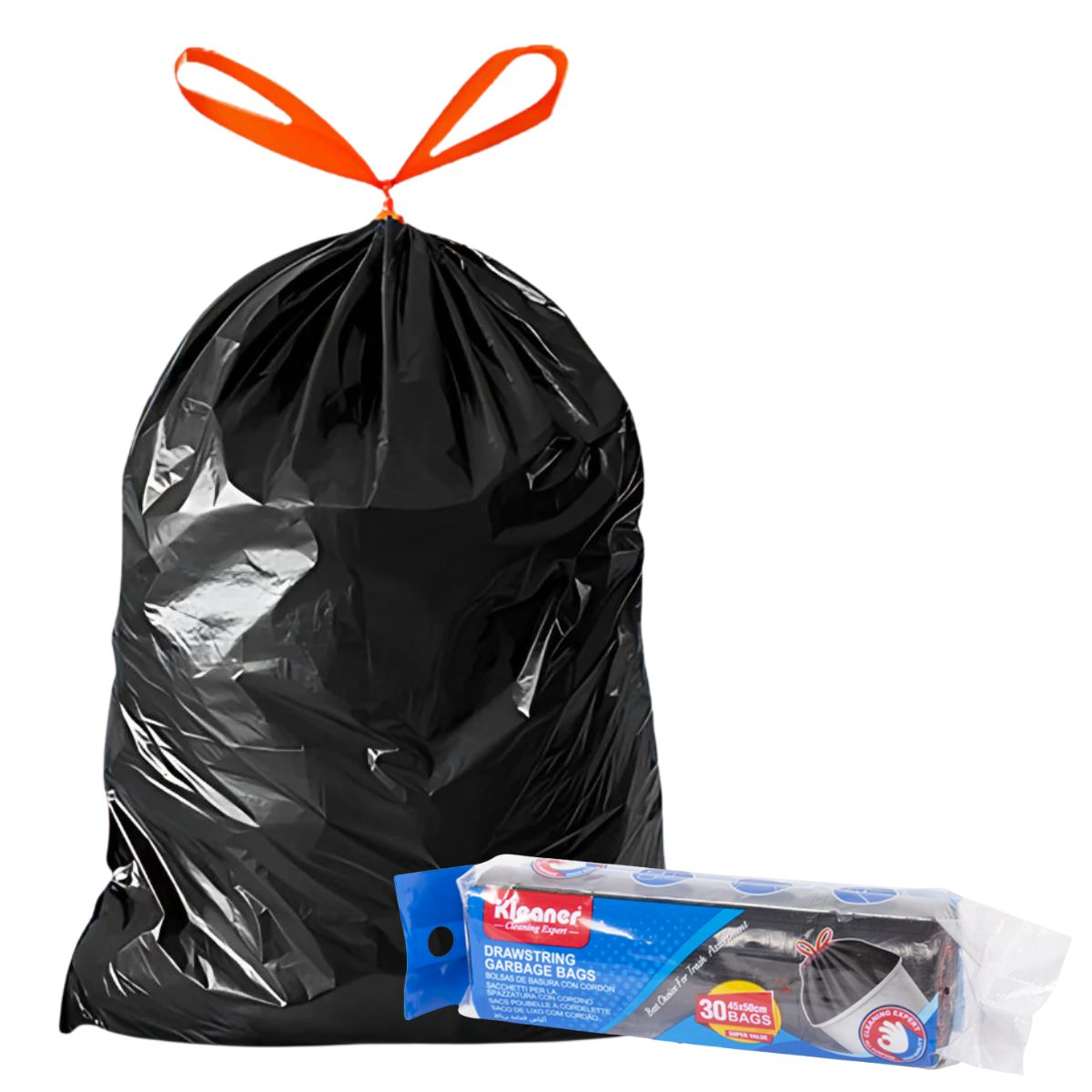 Bolsas De Basura Negras (Pack De 30 Unidades). Bolsas de residuo 45x70cm. Cartuchos.