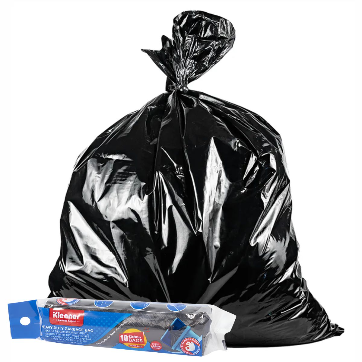 Bolsas De Basura Negras (Pack De 10 Unidades). Bolsas de residuo 63x80cm. Cartuchos.