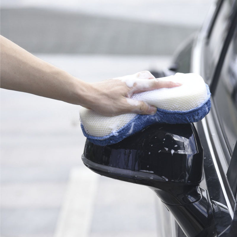 Esponja de Microfibra 2 en 1 multiusos (23×12×5cm). Esponja Ovalada Suave y Antirayaduras.