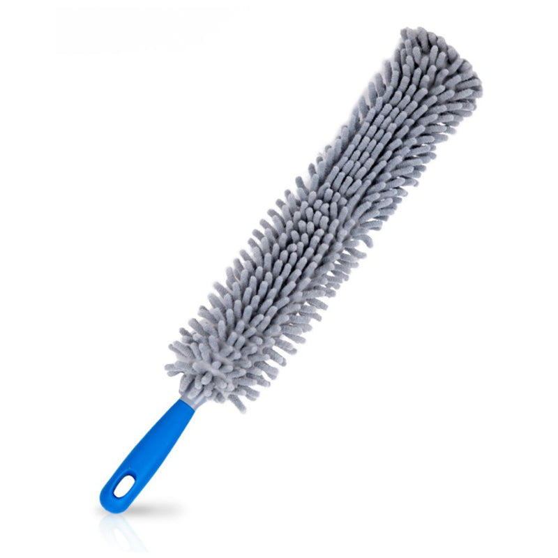 Plumero de microfibra tipo mop atrapa polvo (56×6cm). Mango ergonómico.