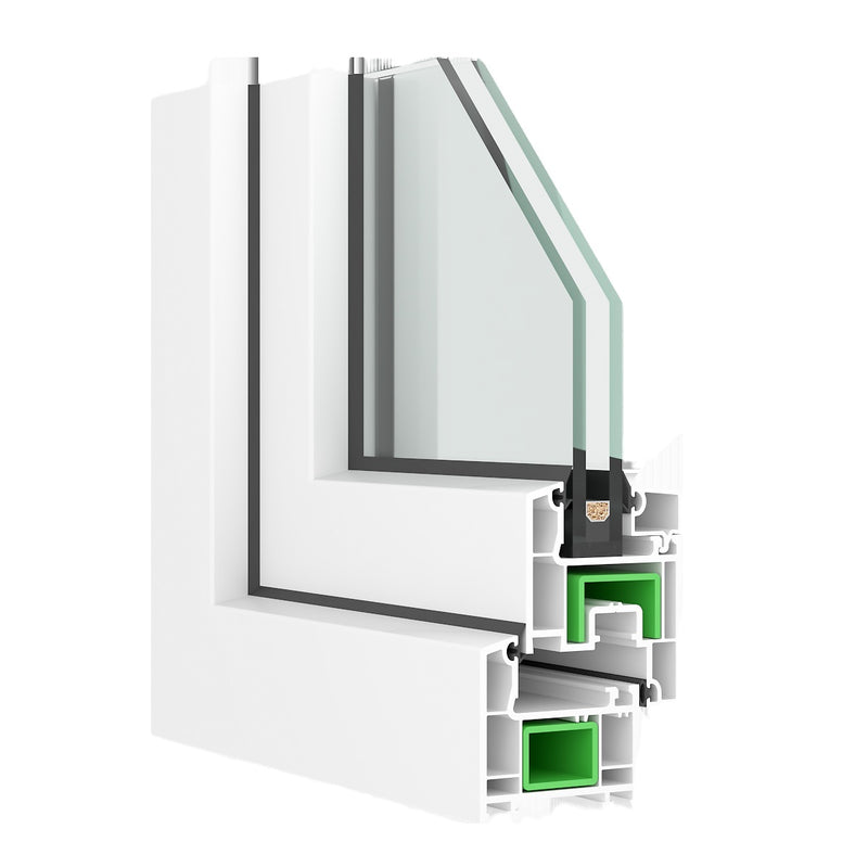 Refuerzo de Acero 1.2mm Perfil "U" 23X34X23mm para Hoja de ventana Serie abatible UPView 60mm HAT002 5.9m