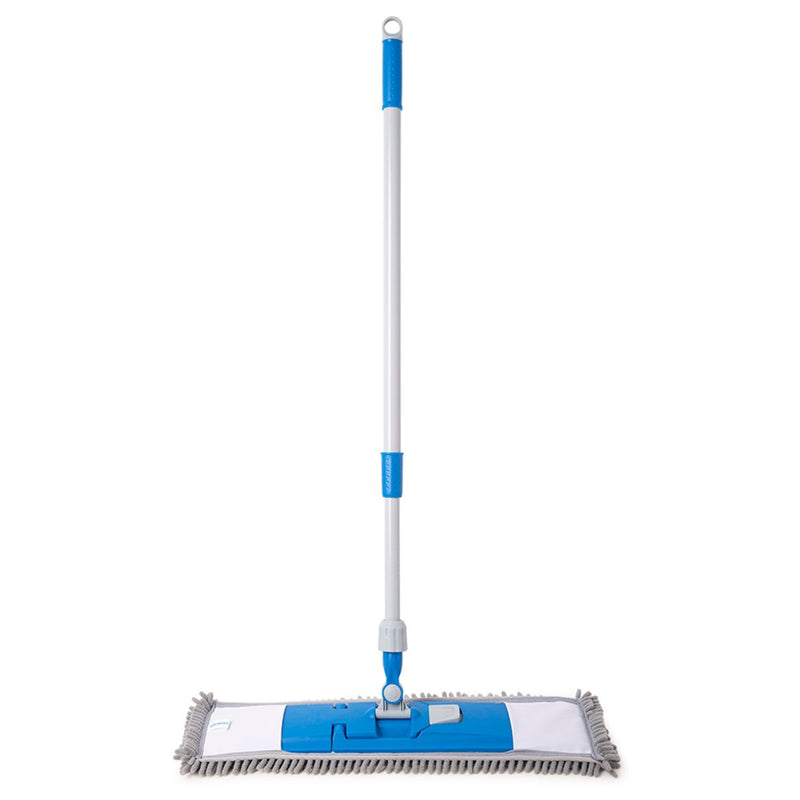 Mopa Plana de 52cm. Trapeador con Palo Telescópico 75–130cm. Lampazo de Microfibra.