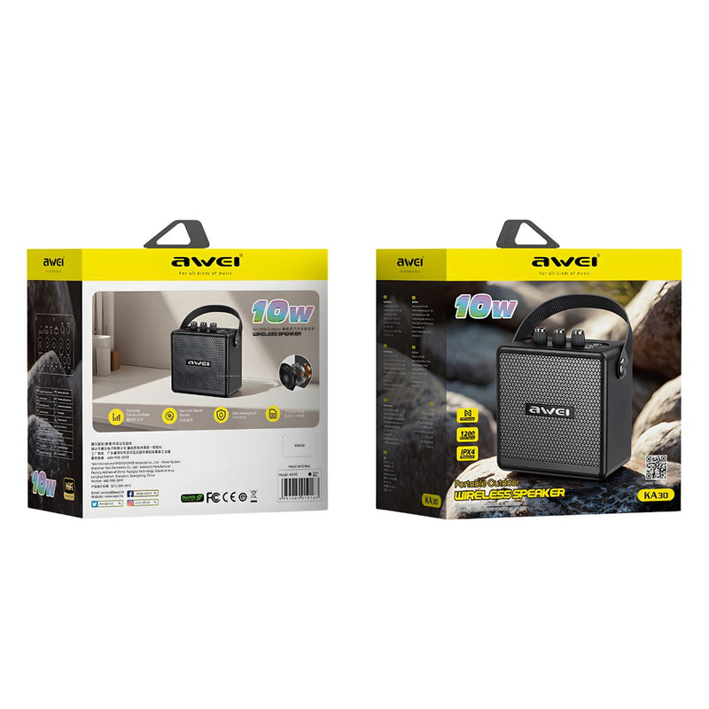 Bocina Bluetooth 5.3 Portátil 10W. Speaker Parlante Inalámbrico con Múltiples Modos de Reproducción TF USB AUX. Altavoz Recargable.