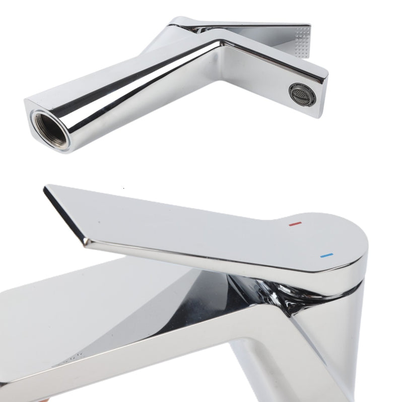 Grifo para lavamanos 25 cm Monomando pluma lavabo Cromado Silver brillante de alta calidad