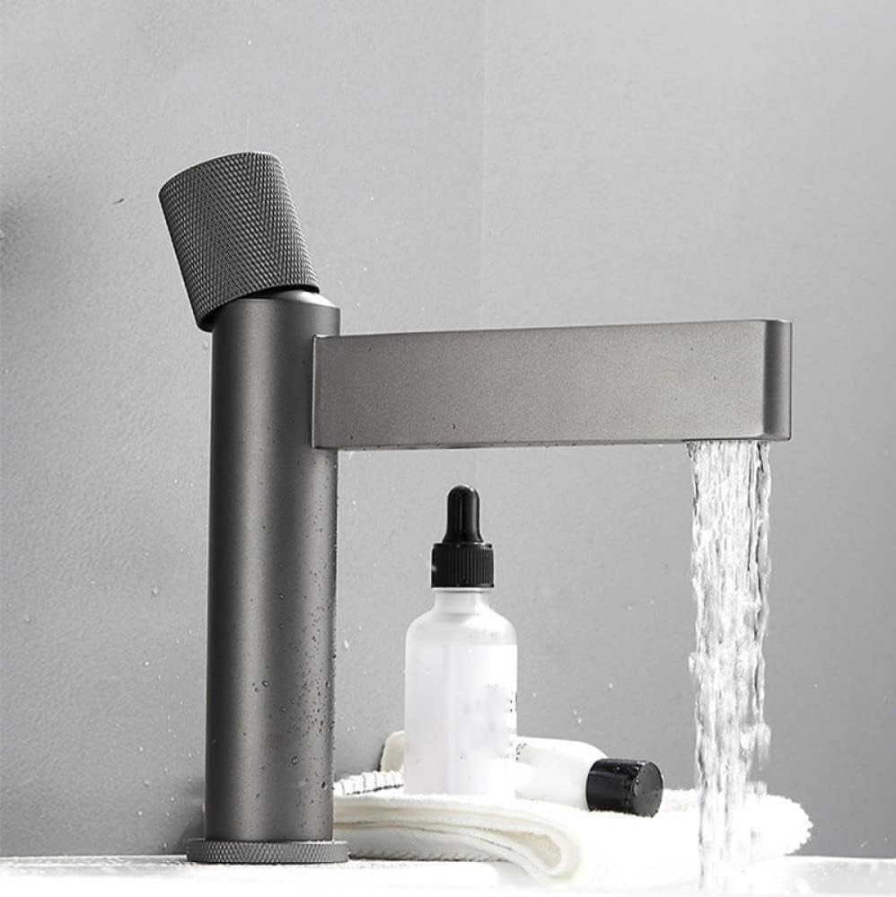 Grifo para lavamanos 26cm perilla Monomando pluma lavabo Gris Mate de alta calidad