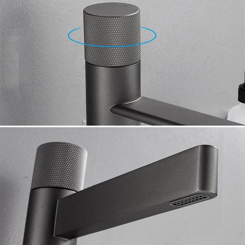 Grifo para lavamanos 26cm perilla Monomando pluma lavabo Gris Mate de alta calidad