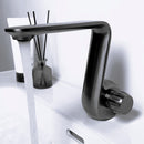 Grifo para lavamanos 23cm perilla Monomando pluma lavabo Gris Mate de alta calidad