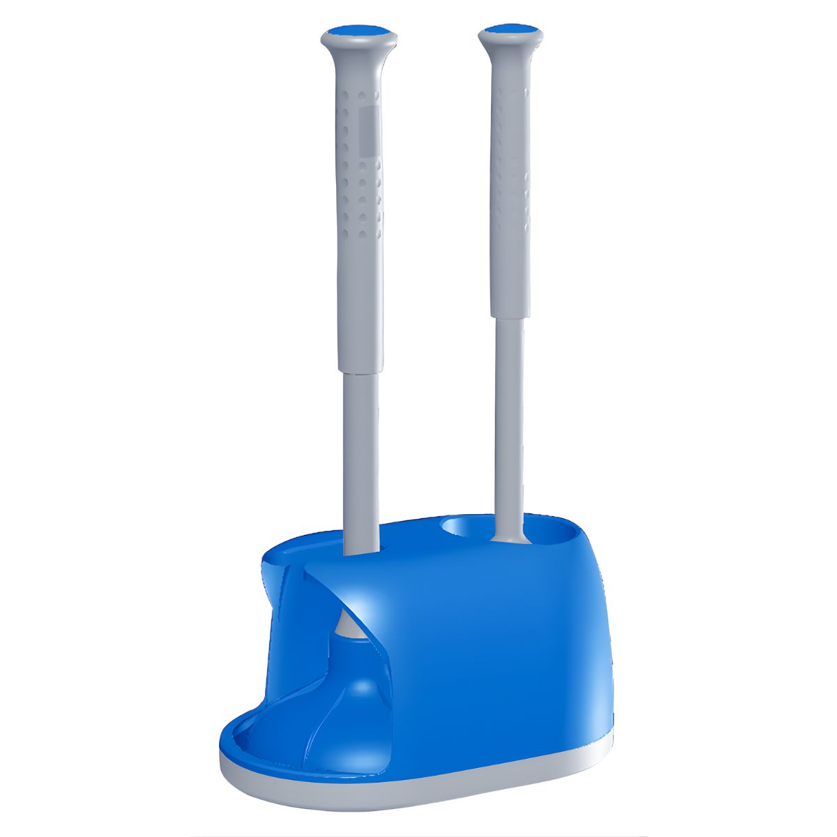 Cepillo para Inodoro y Destapador con Base (Set 2 en 1). Escobilla Sanitaria y Succionador de 15cm.