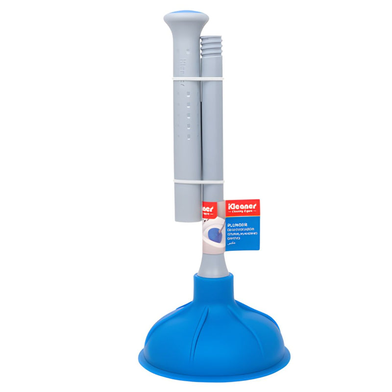 Destapador para Inodoro con Mango Largo (43cm). Destapa caños de Succión Potente con Copa (15cm).