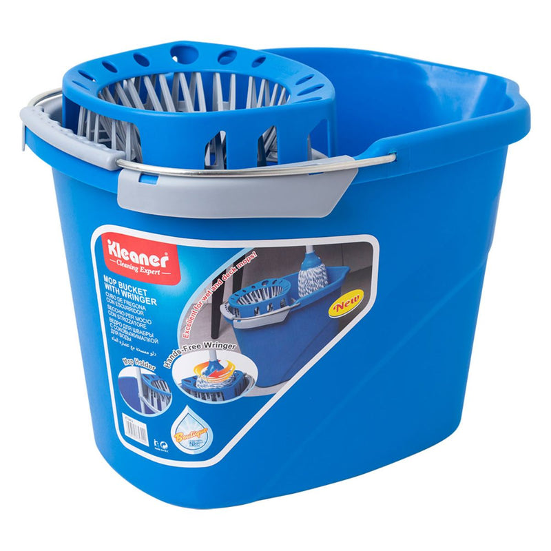 Balde con Escurridor para Trapeador de 15 Litros. Cubeta Plástica con Exprimidor. Cubo.