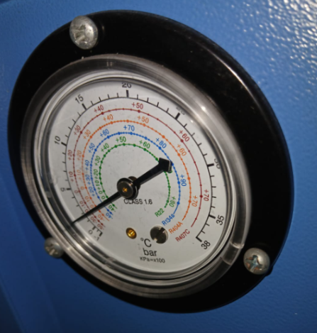 Manometro de presión para el compresor de aire ELH-10HA.