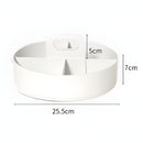 Organizador Giratorio Multifuncional 360° para Cocina (25.5cm) con Asa. Base Antideslizante. Bandeja Giratoria.