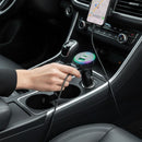 Cargador para Auto 70W Dual USB-C PD 35W y USB QC3.0 Carga Rápida. Color Negro. Adaptador de carro.